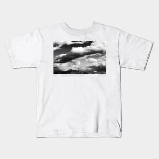 Beyond The Clouds  - Black And White Kids T-Shirt